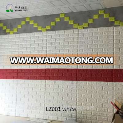 White Color 3D Brick PE/ EVA Foam Wallpaper 3D Brick Wall stickers Wall panels